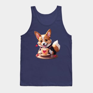 Cute Corgi fall in love Tank Top